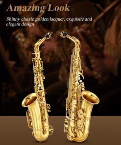 Alternative view of Eastar AS-Ⅱ Student Alto Saxophone E Flat Gold Lacquer Alto Beginner Sax Full Kit With Carrying Sax Case Mouthpiece Straps Reeds Stand Golden