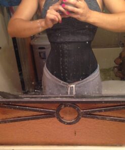 Ann Chery Corset Waist Trainer for Women’s Weight Loss - Colombian Waist Cincher - 2 Hook Latex Body Shaper Medium Black 35 71G64StnkDL