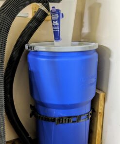 Eagle 14 Gallon High Density Polyethylene Lab Pack Barrel Drum with Metal Lever-lock Lid, 26.5" Height, 15" Diameter, Blue, 1610MB 48 71G7Q5KQH4L