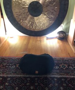 Seat Of Your Soul Crescent Meditation Cushion –10 Colors Half-Moon Yoga Pillow; Organic Cotton Zafu Cover & Zipper Liner to Adjust USA Buckwheat Hulls; Floor Pouf for Sitting Kids, Men or Women Black 29 71G8I bBuL