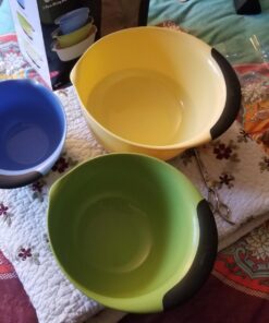 OXO Plastic Good Grips 3-Piece Mixing Bowl Set - Assorted Colors, Blue/Green/Yellow 30 71G9 31oBvL