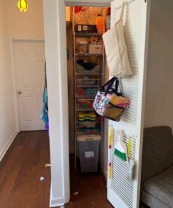 Whitmor Supreme Stacking Shelf with Basket - Adjustable Home Organizer - Chrome Stacking Shelf W/Basket 41 71G9LuMfMnL