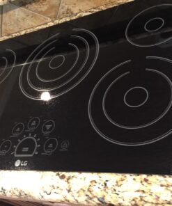 LG 36" BLACK RADIANT ELECTRIC SMOOTHTOP COOKTOP WITH SMOOTHTOUCH CONTROLS LCE3610SB 10 71GA jpcvL