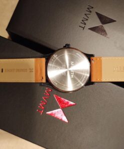 MVMT Classic Men's 45 MM Analog Black Tan Watch with Leather Strap 28 71GBFuEF8IL
