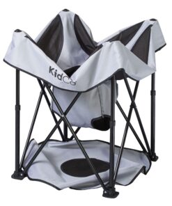 KidCo GoPod Adjustable Height Travel Baby Activity Center - Standing Baby Activity Center with Cupholder and Travel Bag, Midnight 23 71GBio8EVL