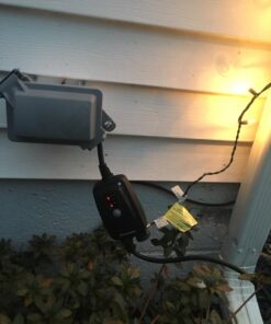 DEWENWILS Light Sensor Timer Waterproof, Plug in Timer Switch, 100 ft Range Remote Control with 2 Grounded Electrical Outlets for Outdoor String Lights, 15A 1/2HP UL Listed 45 71GBnTdaanL