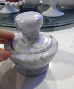 HIC Kitchen HIC Mortar and Pestle Set, 3.8 x 4 x 3.8 inches, Marble 33 71GCHvLLsjL