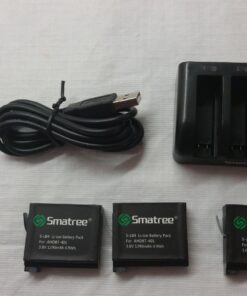Smatree Battery (3 Pack) and 3-Channel Charger Compatible for Gopro Hero 4 (NOT for Hero 5) 54 71GCodeepML