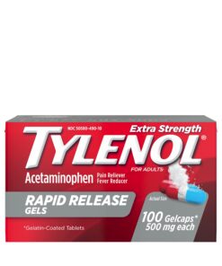 Alternative view of Tylenol Extra Strength Acetaminophen Rapid Release Gels, Pain Reliever & Fever Reducer, 100 ct Unflavored 100 Count (Pack of 1)
