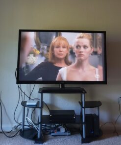 Furinno Turn-N-Tube Rounded Corner TV Entertainment Center, Black/Grey 6-Tiers with Round Corner 33 71GDUS0cPHL