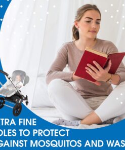 Stroller Mosquito Net for Baby - Durable, Simple Setup System - Extra Fine Holes to Protect Against Mosquitos and Wasps - no Harmful Chemicals - Perfect Fit for Stroller Net, for Car Seats & Carriers 21 71GDw2R1zL 1