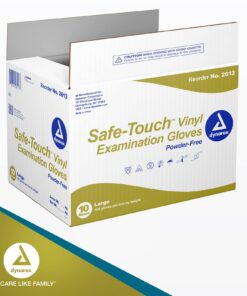 Dynarex Safe-Touch Vinyl Disposable Exam Gloves, Powder-Free, Food Safety and Compliance, Ambidextrous, Clear, Large, 1 Case of 10 Boxes of 100 Gloves 13 71GELXmwXL