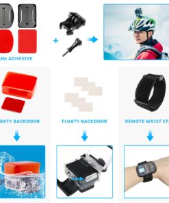 Luxebell Action Camera Accessory Kit for GoPro Hero Black Sliver 10 9 8 7 6 5 4 Session Max Akaso Xiaomi Accessories Tripod Head Chest Bike Mount With Case 17 71GEisk8HKL