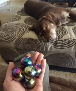 6 Pieces of 1.26" Sphere Magnet Rainbow Magnetic Balls | Hematite Rattle Snake |Fidget Toys for Anxiety | Large Magnetic Balls | Magnets for Kids 22 71GG 4pwcwL