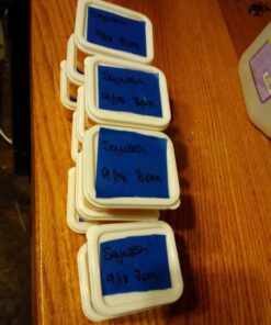 Greenco Mini Containers with Lids 20 Pack, 2 oz Containers with Lids - Small Plastic Storage Condiment Containers with Lids - Baby Food Containers, Snacks, Sauces, Candy - Freezer & Dishwasher Safe Square 47 71GG9Ghn L