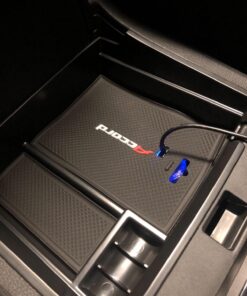 Vesul Center Console Armrest Storage Box Compatible with Honda Accord Sedan 2013 2014 2015 2016 2017 ABS Tray Insert Organizer Glove Pallet Black 2013-2017 Accord 52 71GGCL6H7L