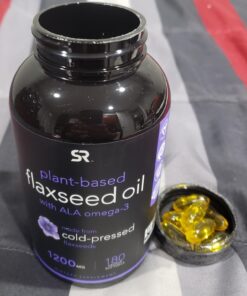 Sports Research Vegan Flaxseed Oil (1200mg) Herbal Supplement with Plant-Based ALA Omega 3 - Vegan Certified & Non-GMO Verified - Gluten, Soy & Carrageenan Free (180 Veggie Softgels) 31 71GGGx0549L
