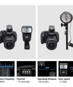 JJC 3-in-1 Wireless Flash Trigger & Shutter Remote Control with Two Receivers Kit for Nikon Z7 Z7II Z6 Z6II Z5 D750 D780 D7500 D7200 D5600 D5500 D5300 D5200 D3300 D3200 Coolpix P1000 With Cable Replaces Nikon MC-DC2 9 71GGLHMHFL