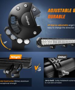 Nilight LED Light Bar 31Inch 198WOff Road Driving Light Spot Flood Combo Rooftop Led Bar Work Light 24V 12V for Van Camper Wagon Car Pickup ATV UTV SUV Truck Boat, 2 Years Warranty 30 71GHBTaeL
