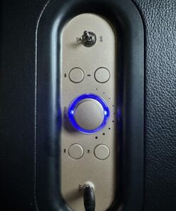 TEWELL Speaker for Turntable, HD 24W Audio Vintage Wireless Speakers Plug-in Speaker with Extended Bass and Treble, Knob for Volume Control, Toggle Switch and 3.5mm AUX Input Black 28 71GHPBkrPYL