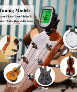Ranch Guitar Tuner Clip On for Acoustic/Electric Guitar, Ukulele, Violin, Bass, Banjo & Chromatic Tuning Modes - Classical Black 18 71GKHAA8GnL 2