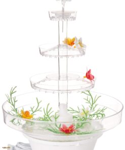 Crafts Central Small 13" Inch Lighted Plastic Water Fountain for Weddings, Cake Centerpiece, and Office Decor 15 71GLD7lFN3L