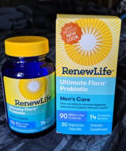 Renew Life Men's Care Probiotic Capsules, Supports Mens Digestive, Colon, Immune and Respiratory Health, L. Rhamnosus GG, Dairy, Soy and gluten-free, 90 Billion CFU, 30 Count 23 71GLaOpv8dL