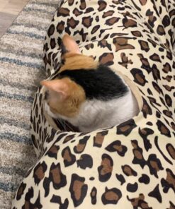 PAWZ Road Cat Toys Collapsible Tunnel Dog Tube for Fat Cat,Rabbits,Dogs Length 51" Diameter 12" Leopard Large-51" 34 71GM3hoMhvL