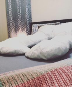 Pregnancy Pillow, Full Body Maternity Pillow with Contoured U-Shape by Bluestone, Back Support 60 x 35 x 7" Pillow & Pillowcase White 44 71GMqycGAL