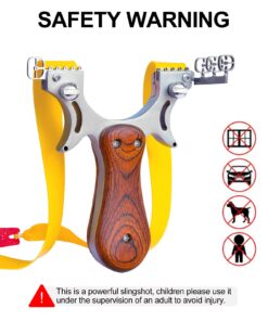 D&Q Slingshot High Velocity Catapult with 10 Pcs Flat Bands Powerful Professional Sling Shot with Aiming Points for Adult Shooting Fishing Hunting Competition 21 71GNafPeU1L