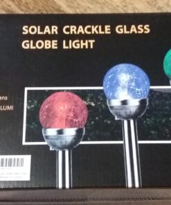 GIGALUMI Solar Lights Outdoor, Christmas Cracked Glass Ball Solar Garden Lights, Color Changing Lights Outdoor,Garden LED Lights for Path, Patio, Yard, 3 Pack Solar Garden Lights Outdoor Pathway 53 71GNrQAK91L