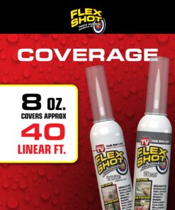 Flex Shot Rubber Adhesive Sealant Caulk, 8-oz, White Adhesive Caulk 22 71GOEyU N L