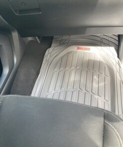 Motor Trend FlexTough Floor Mats for Cars, Gray Deep Dish All-Weather Mats, Waterproof Trim-To Fit Automotive Floor Mats for Trucks SUV, Universal Liner Car Accessories Full Set 58 71GOLnK7XYL