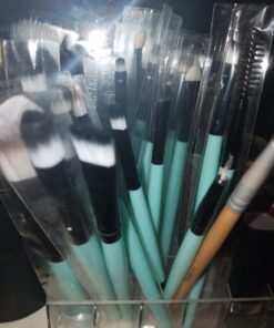 KOLIGHT® 20 Pcs Pro Makeup Set Powder Foundation Eyeshadow Eyeliner Lip Cosmetic Brushes (Black+Green) Black+Green 34 71GOeMlXA2L