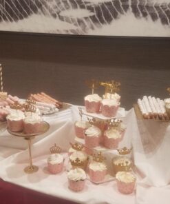 Silver Spoons and More lace Rim 14" x 7.5" Heavyweight Plastic Set of 2 Serving Trays, gold 34 71GRokYb4aL