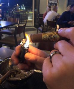 Scorch Torch Aficionado Easy Slide Switch Triple Jet Flame Butane Torch Cigarette Cigar Lighter w/Butane Window (Gunmetal) 25 71GSocovsPL