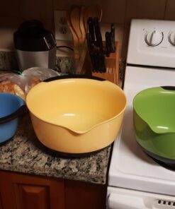 OXO Plastic Good Grips 3-Piece Mixing Bowl Set - Assorted Colors, Blue/Green/Yellow 34 71GTPjKgoL