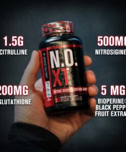 Alternative view of N.O. XT Nitric Oxide Supplement with Nitrosigine L Arginine & L Citrulline for Muscle Growth, Pumps, Vascularity, & Energy - Extra Strength Pre Workout N.O. Booster & Muscle Builder - 90 Veggie Pills 90 Count (Pack of 1)