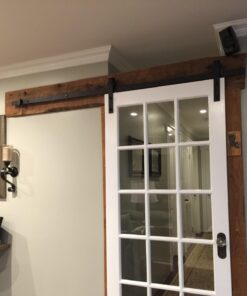 SMARTSTANDARD 6.6 Feet Heavy Duty Sturdy Sliding Barn Door Hardware Kit -Smoothly and Quietly -Easy to Install -Includes Step-by-Step Installation Instruction Fit 40" Wide Door Panel (J Shape Hanger) 43 71GUmY2StAL