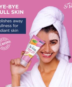 St. Ives Radiant Skin Face Scrub For Dull Skin Pink Lemon and Mandarin Orange Dermatologist-Tested Face Wash Scrub With 100 percent Natural Exfoliants 6 oz Pink Lemon & Mandarin Orange 6 Ounce (Pack of 1) 28 71GVPk7ZWdS