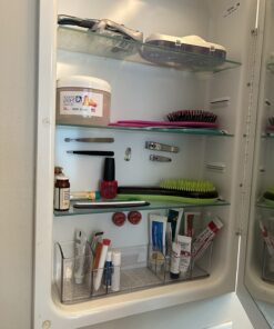 iDesign 43030 Med+ 12" Plastic Divided Vanity Medication and Bathroom Accessory, 12" x 3" x 3.5", Multi-Level Organizer 35 71GVV91CyDL