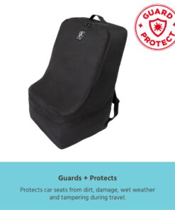 J.L. Childress Ultimate Backpack PREMIUM Padded Car Seat Travel Bag - Thick Padding, Heavy Duty Backpack - Gate Check Bag for Car Seats - Fits All Car Seats & Booster Seats - Black 29 71GVe3DTx7L 1