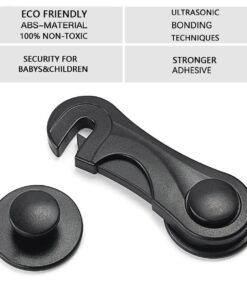 Child Safety Locks (10-Pack) - Cabinet Locks Child Safety - Baby Proof Cabinet Lock Easy to Install (No Drilling) 3M Adhesive for Drawers, Cabinet Seat, Toilet Seat, Fridge, Oven, Appliances Black 10 71GVyjXspL