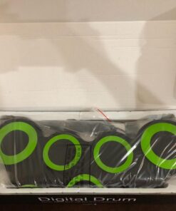 PAXCESS Electronic Drum Set, Roll Up Drum Practice Pad Midi Drum Kit with Headphone Jack Built-in Speaker Drum Pedals Drum Sticks 10 Hours Playtime,Great Holiday Birthday Gift for Kids green 41 71GW UsmJ L