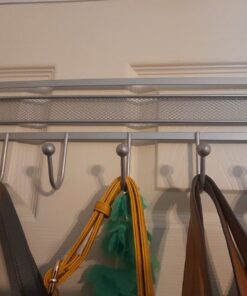 Deco Brothers Over The Door Hook Organizer with 6 Hooks, Silver 32 71GXPsOgSKL