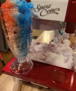 Nostalgia Snow Cone Shaved Ice Machine - Retro Table-Top Slushie Machine Makes 20 Icy Treats - Includes 2 Reusable Plastic Cups & Ice Scoop - Retro Red 36 71GYUE2IK2L