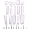 TecUnite 15 Pieces Resin Molds Silicone Pendant Mould for Jewellery DIY and 100 Pieces Eye Screw 41 71GYaAz3PXL