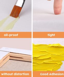 conda 8x10 inch Stretched Canvas for Painting, Pack of 10, 100% Cotton, 5/8 in Profile Blank Stretched Canvas Value Bulk Pack Art White Canvas for Acrylics, Oils Painting 29 71GYsbWa05S