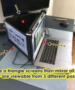 WESTHOD 12" Laptop Monitor Extender, Portable Monitor for Laptop HDMI USB C Screens Extender FHD 1080P, Plug-Play Tri-Screen for 13”-16” Laptops 76 71GaOM38hjL