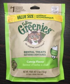 FELINE GREENIES Natural Dental Care Cat Treats Catnip Flavor, 5.5 oz. Pack 39 71GaZdhPZxL